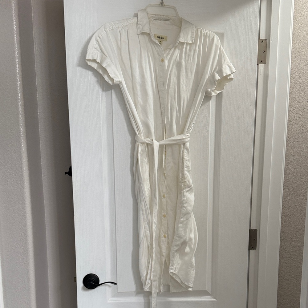 Style & Co. White Midi Dress